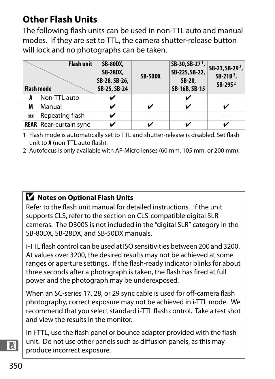 Other flash units | Nikon D300s User Manual | Page 376 / 432