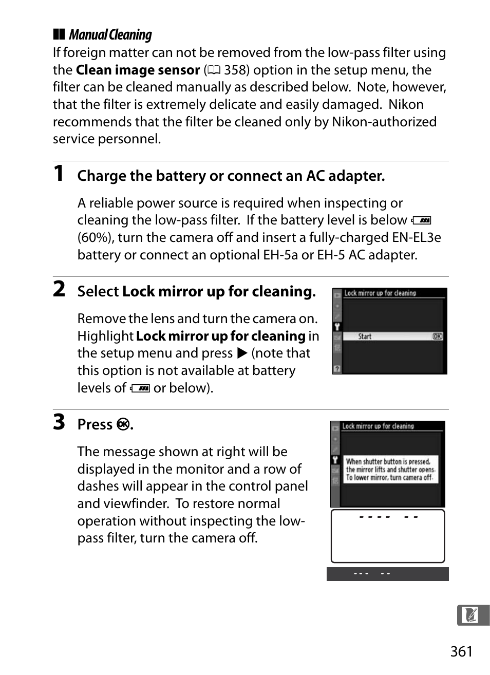 Manual cleaning | Nikon D300s User Manual | Page 387 / 432