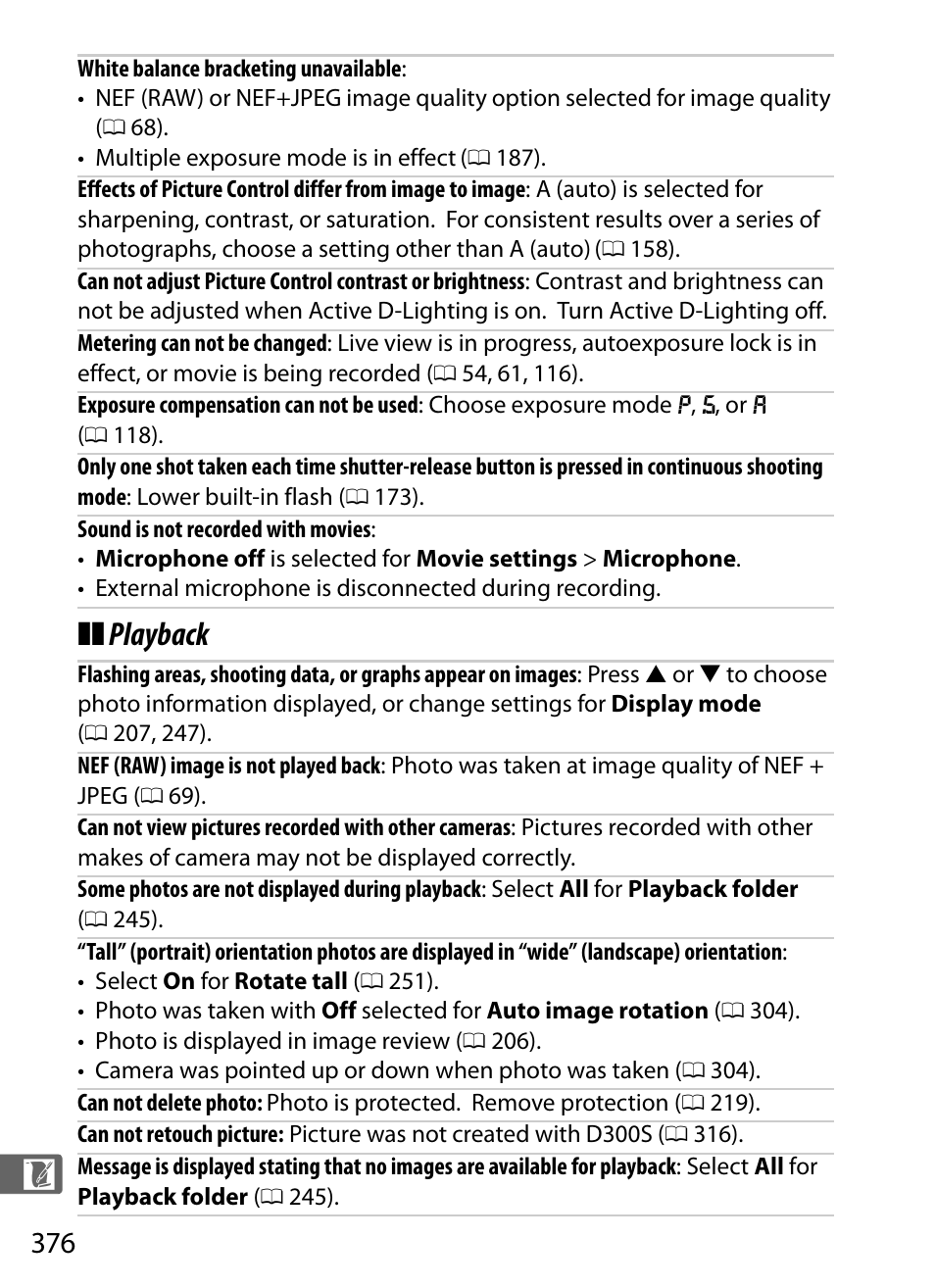 Playback | Nikon D300s User Manual | Page 402 / 432