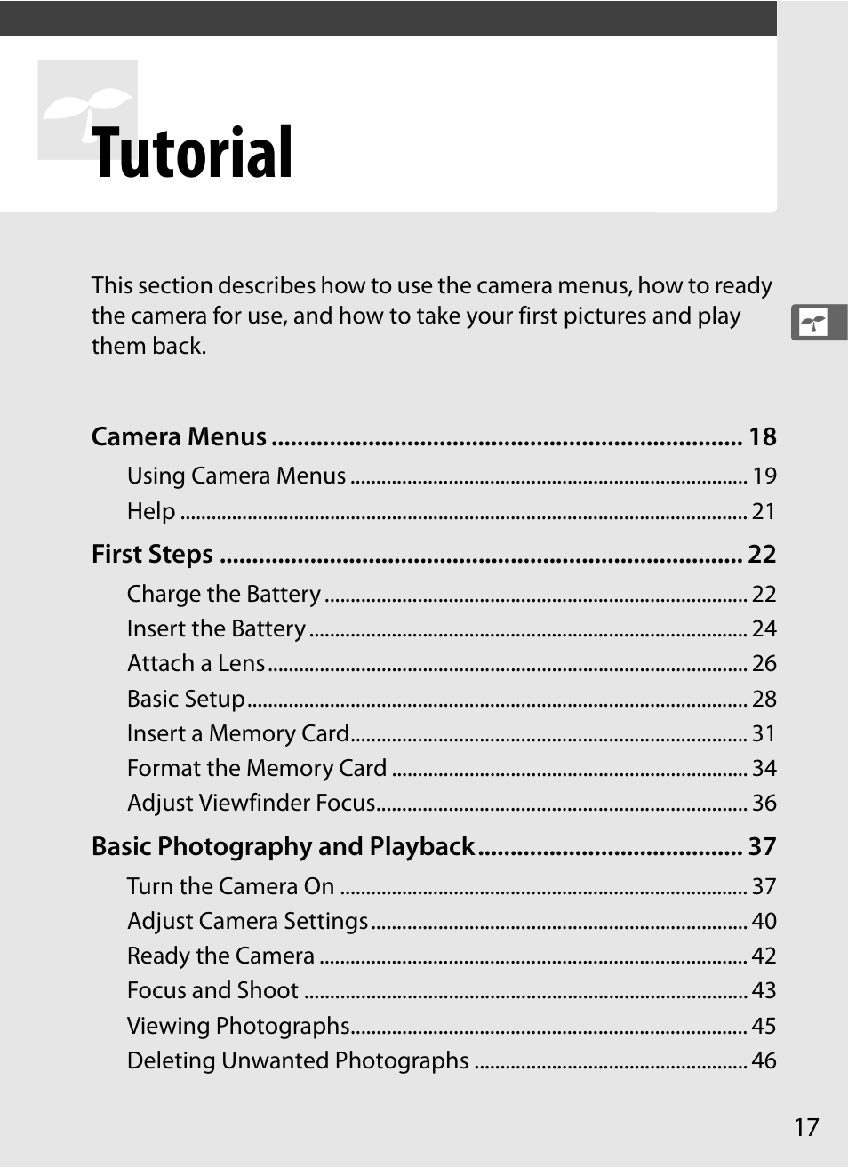 Tutorial | Nikon D300s User Manual | Page 43 / 432