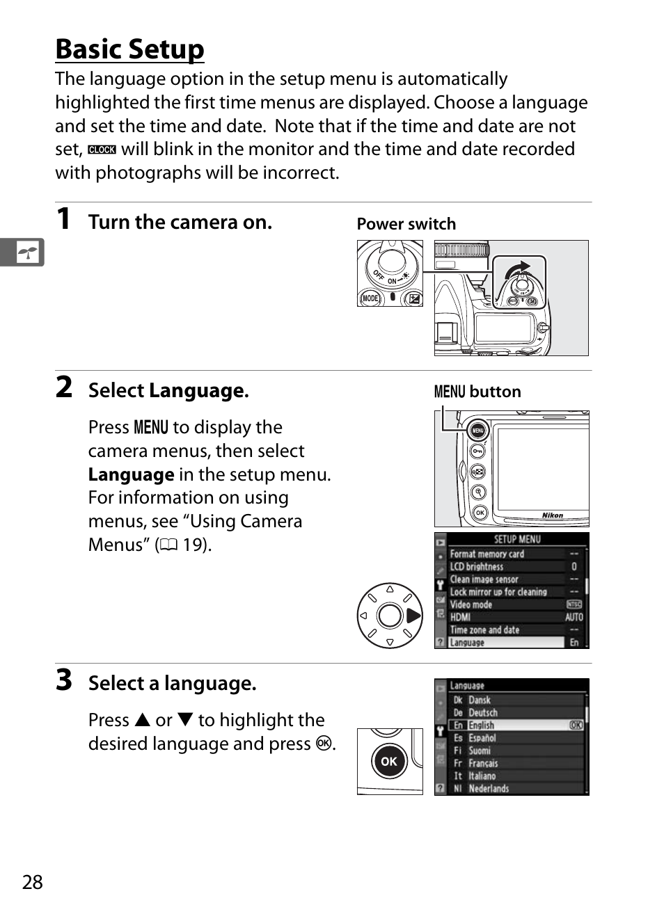 Basic setup | Nikon D300s User Manual | Page 54 / 432
