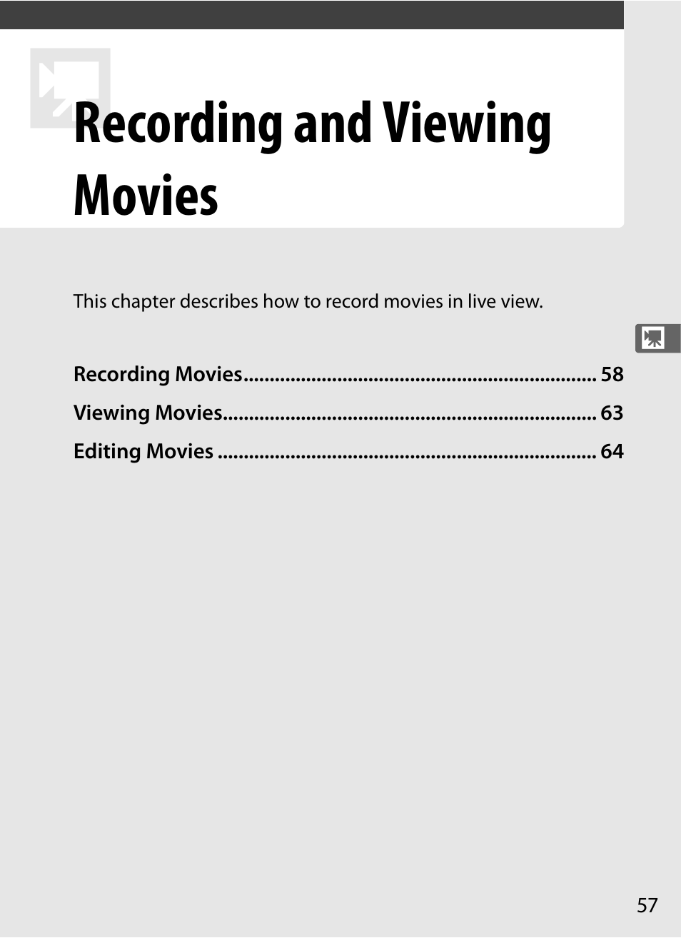 Recording and viewing movies | Nikon D300s User Manual | Page 83 / 432