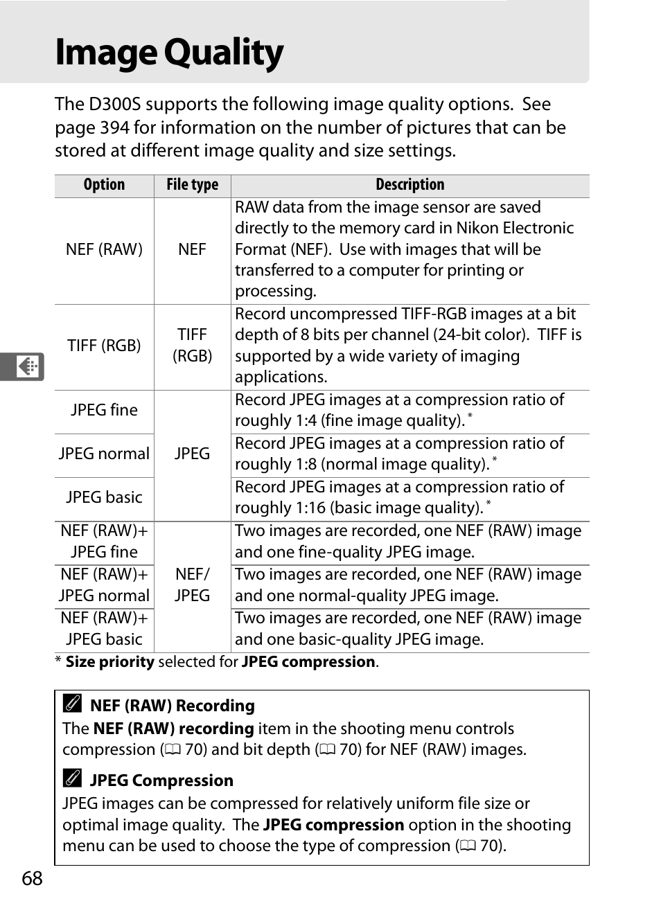 Image quality | Nikon D300s User Manual | Page 94 / 432