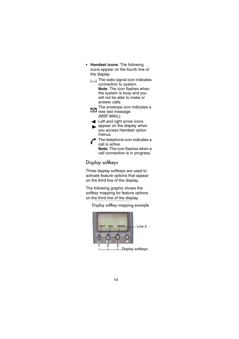 Display softkeys | Nortel Networks Passport 7420 User Manual | Page 14 / 50
