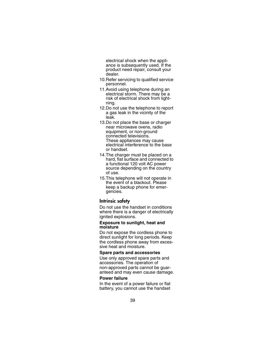 Intrinsic safety | Nortel Networks Passport 7420 User Manual | Page 39 / 50