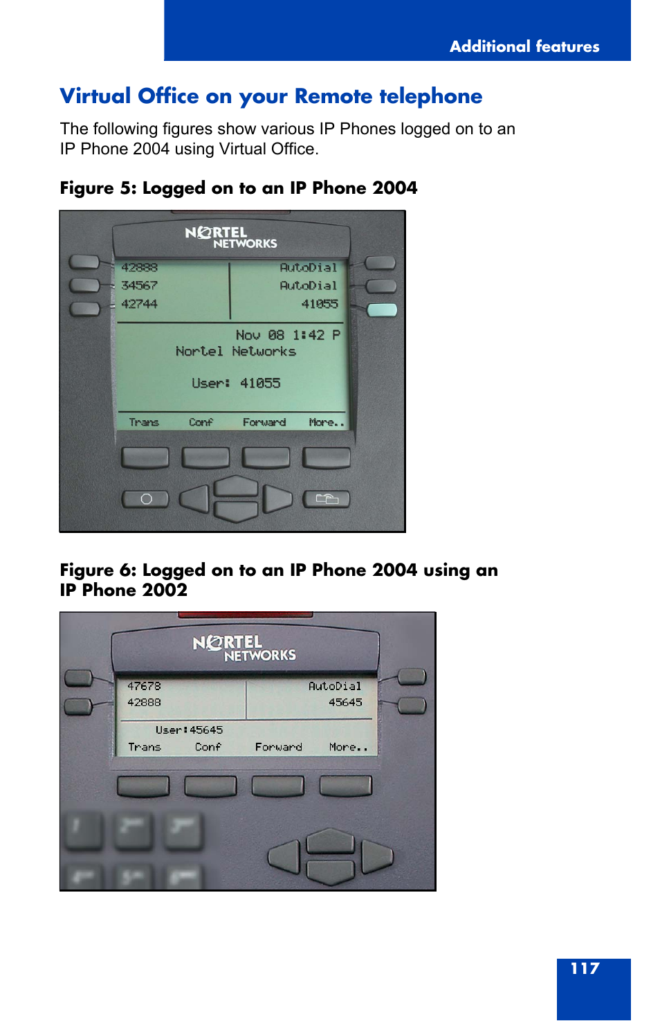 Virtual office on your remote telephone | Nortel Networks 2004 User Manual | Page 117 / 150