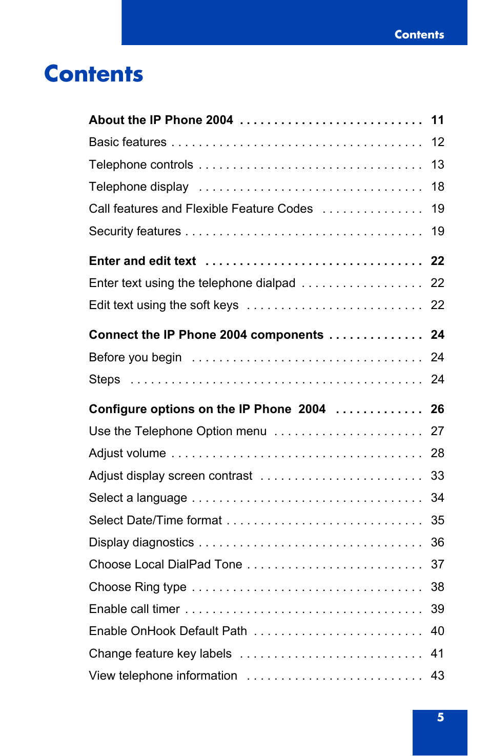 Nortel Networks 2004 User Manual | Page 5 / 150