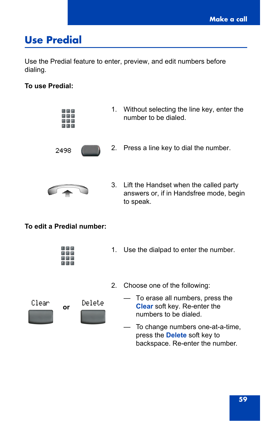 Use predial | Nortel Networks 2004 User Manual | Page 59 / 150