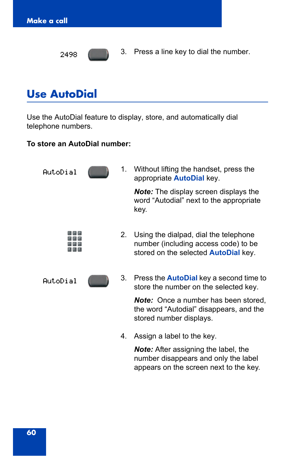 Use autodial | Nortel Networks 2004 User Manual | Page 60 / 150