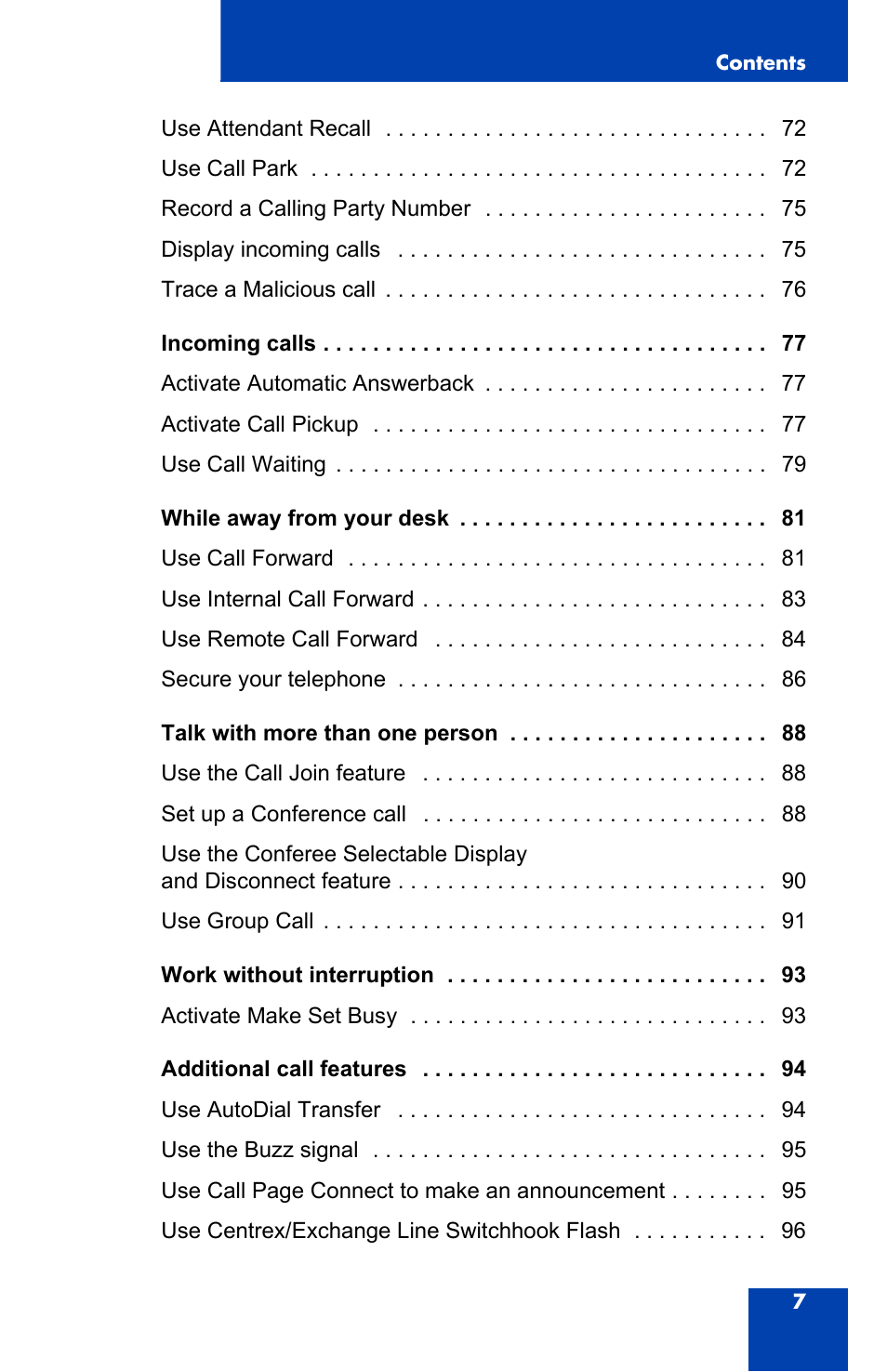 Nortel Networks 2004 User Manual | Page 7 / 150