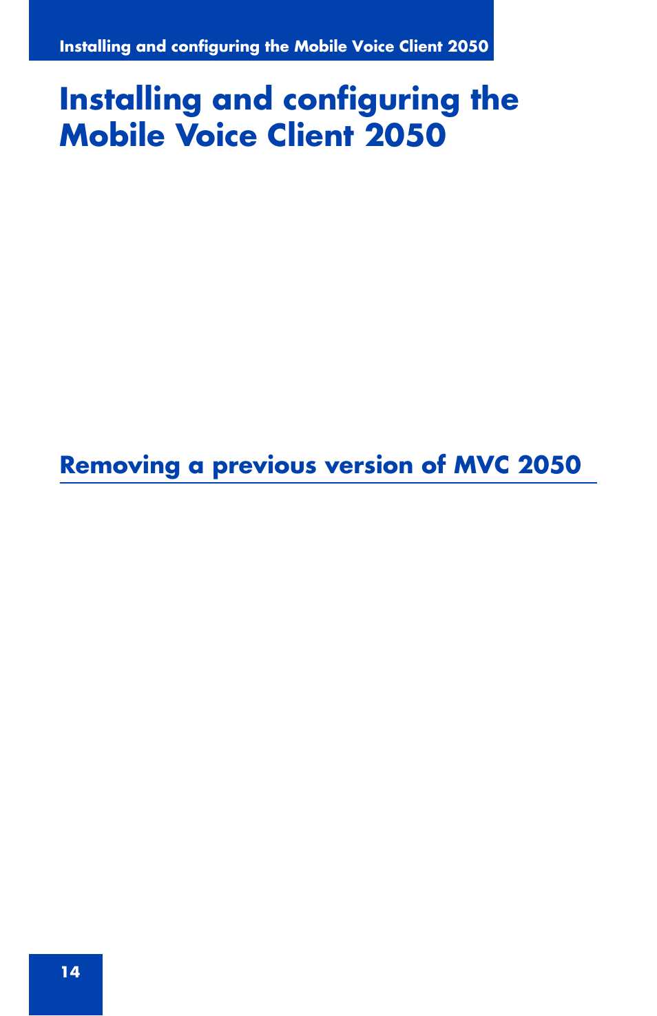 Removing a previous version of mvc 2050 | Nortel Networks NN42340-100 User Manual | Page 14 / 88