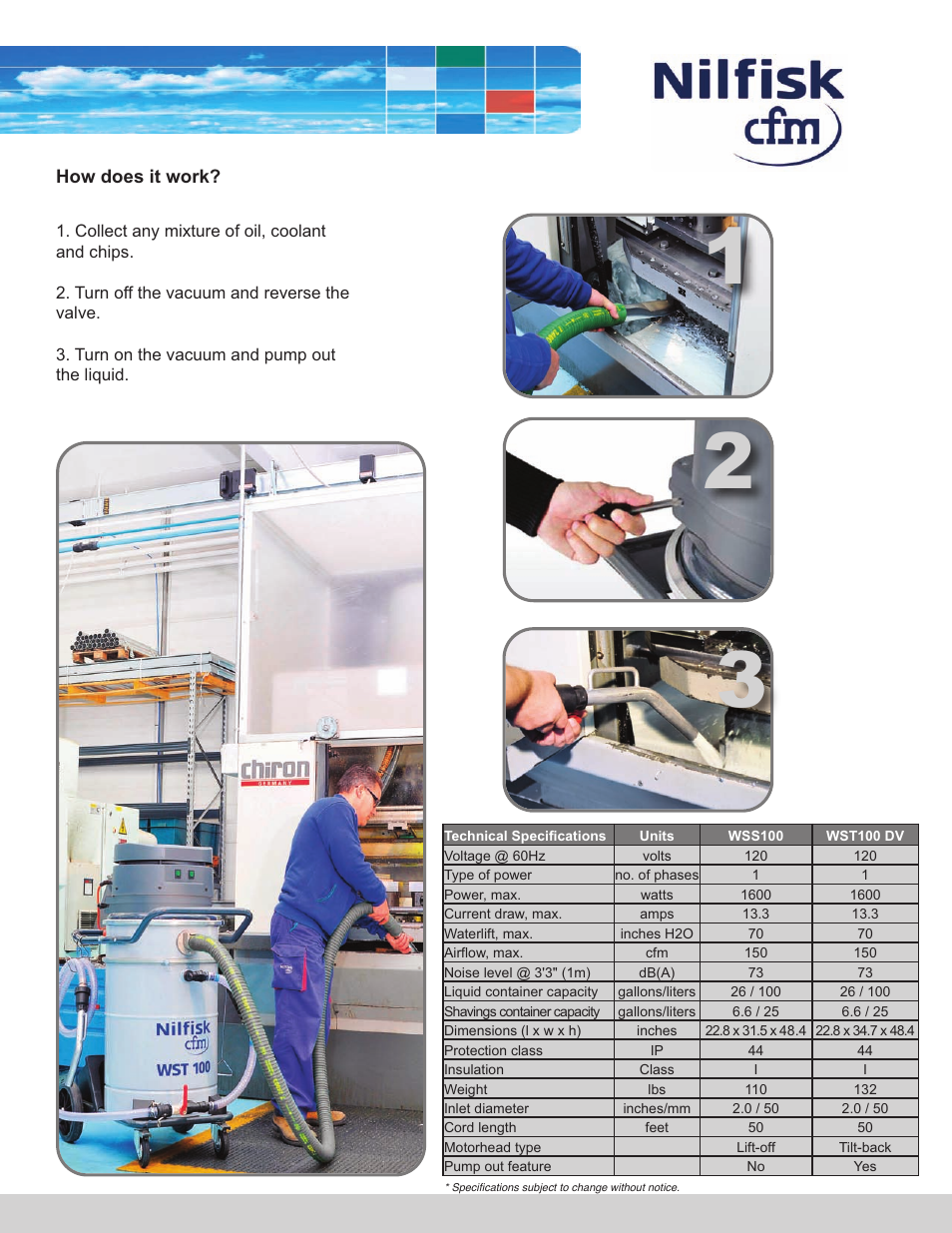 Nilfisk-Advance America CFM WSS 100 User Manual | Page 3 / 4