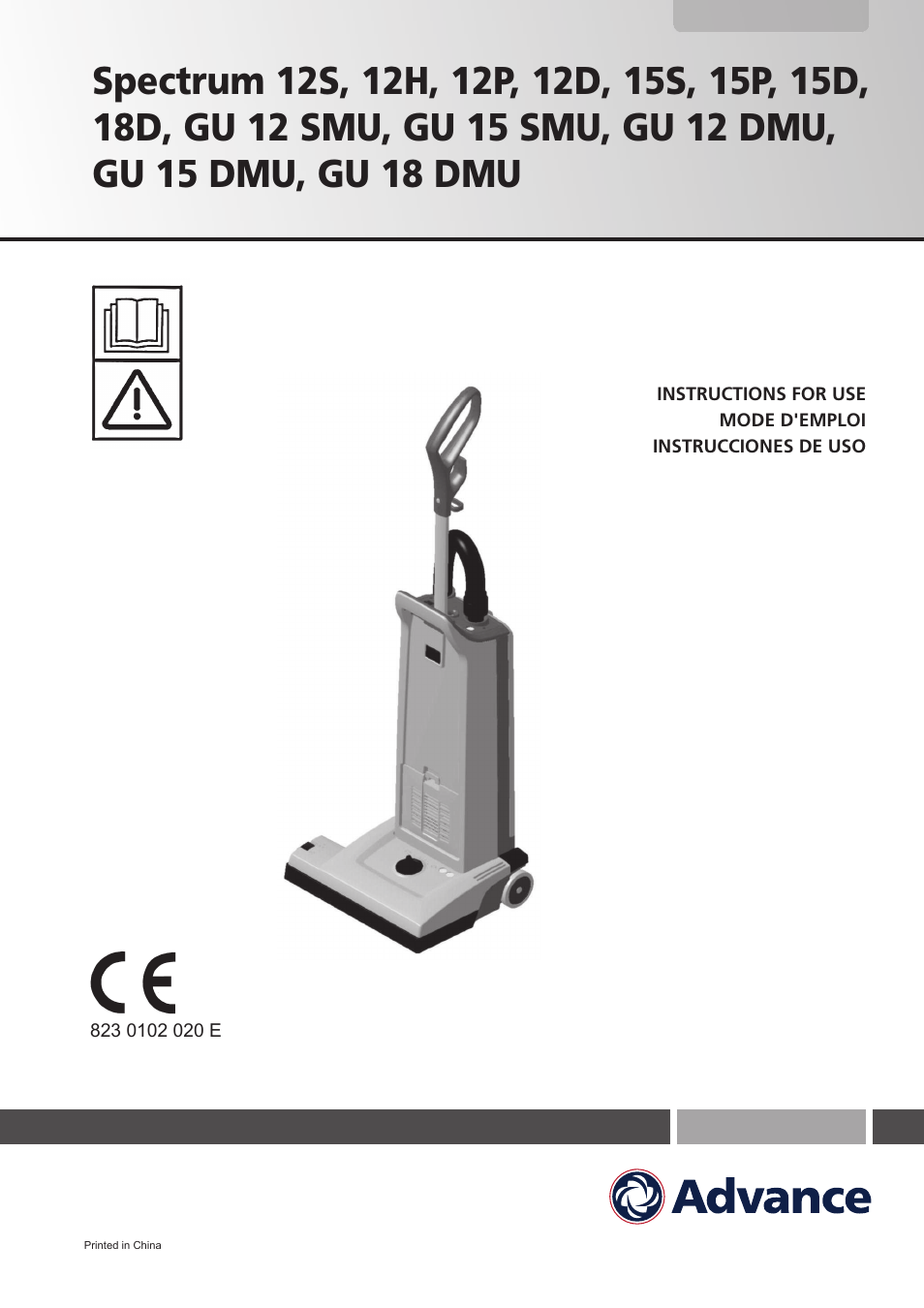 Nilfisk-Advance America SPECTRUM 12H User Manual | 36 pages