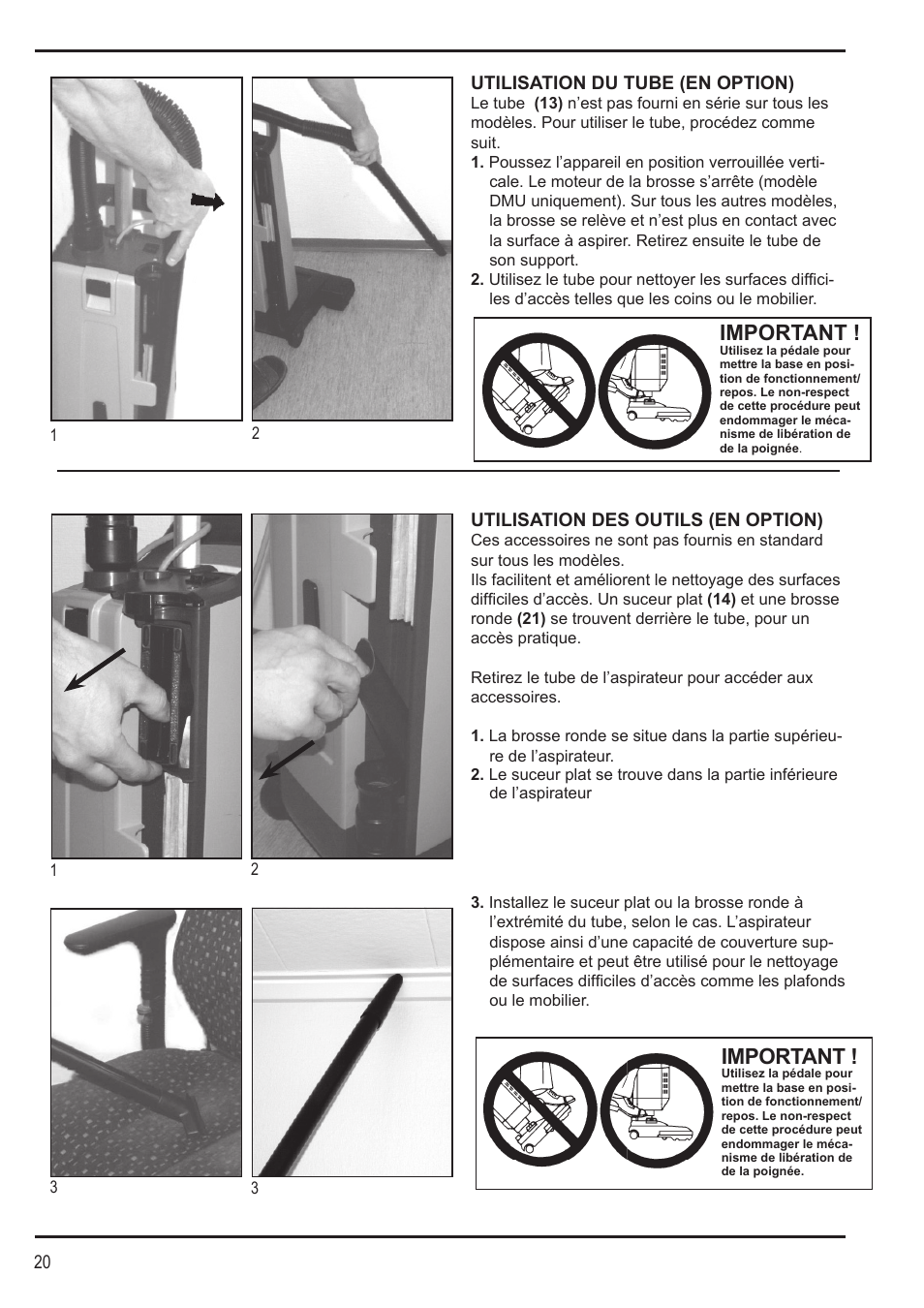 Important | Nilfisk-Advance America SPECTRUM 12H User Manual | Page 20 / 36