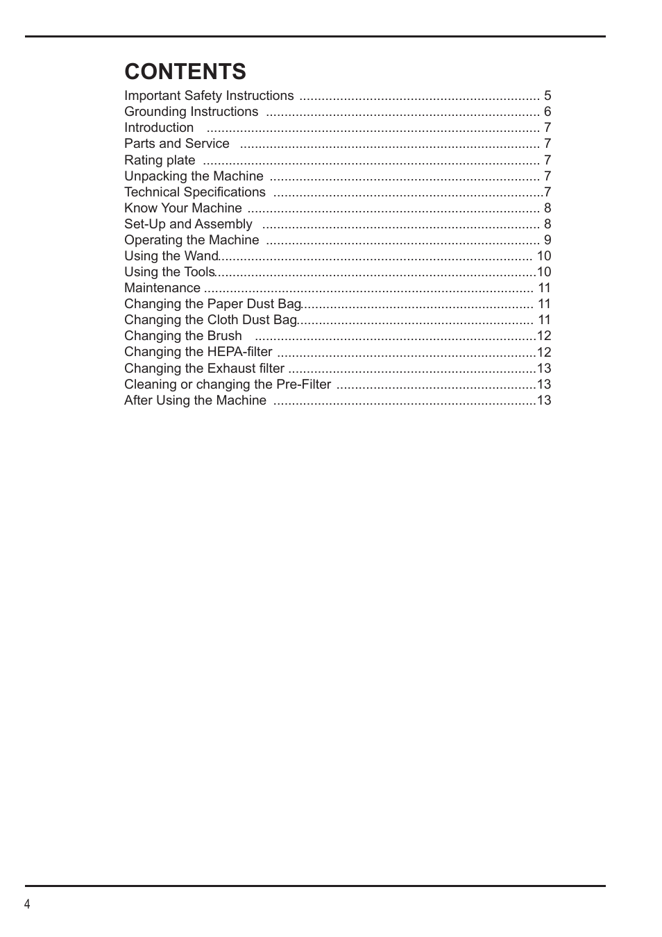 Nilfisk-Advance America SPECTRUM 12H User Manual | Page 4 / 36