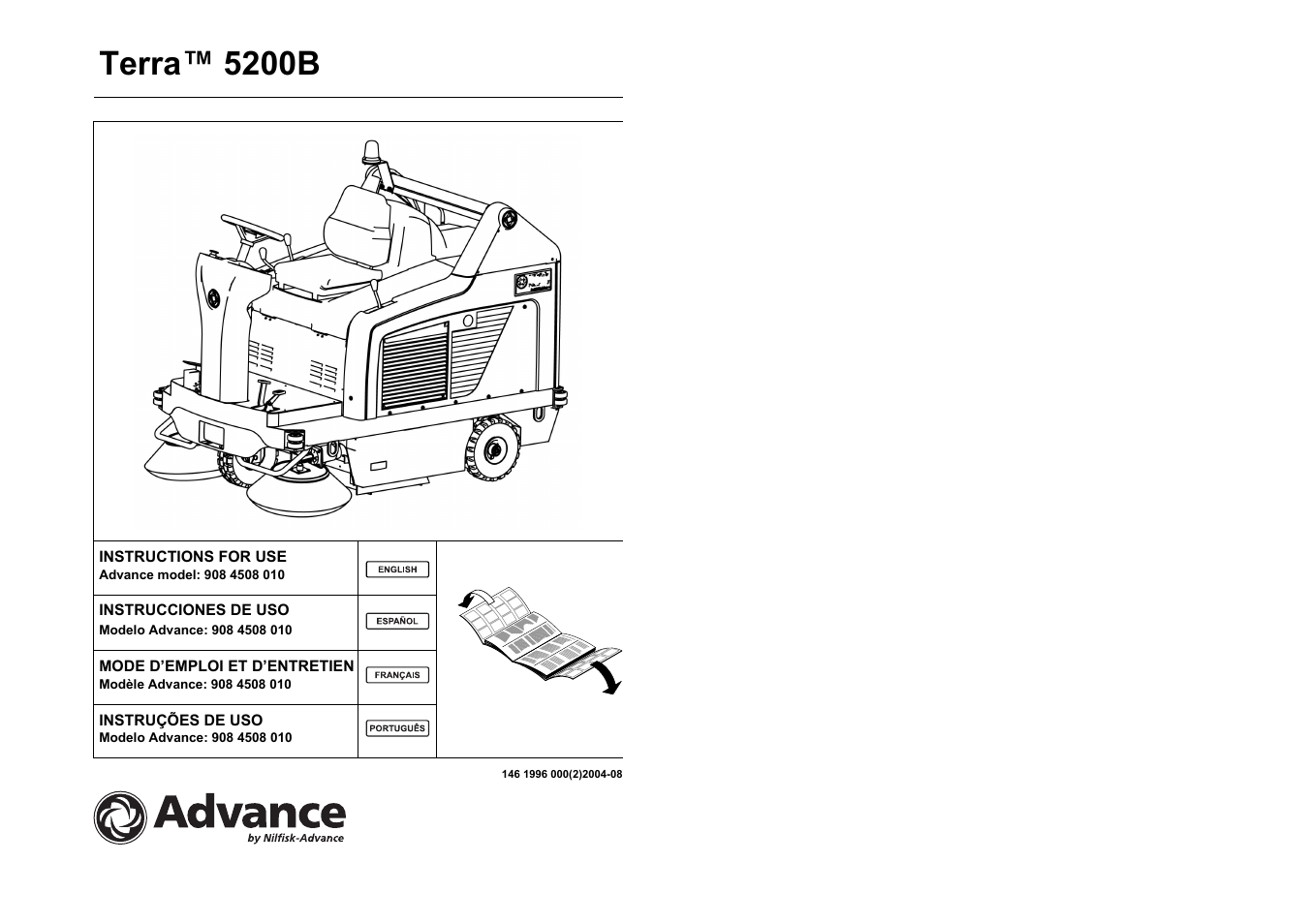 Nilfisk-Advance America Terra 5200B User Manual | 70 pages
