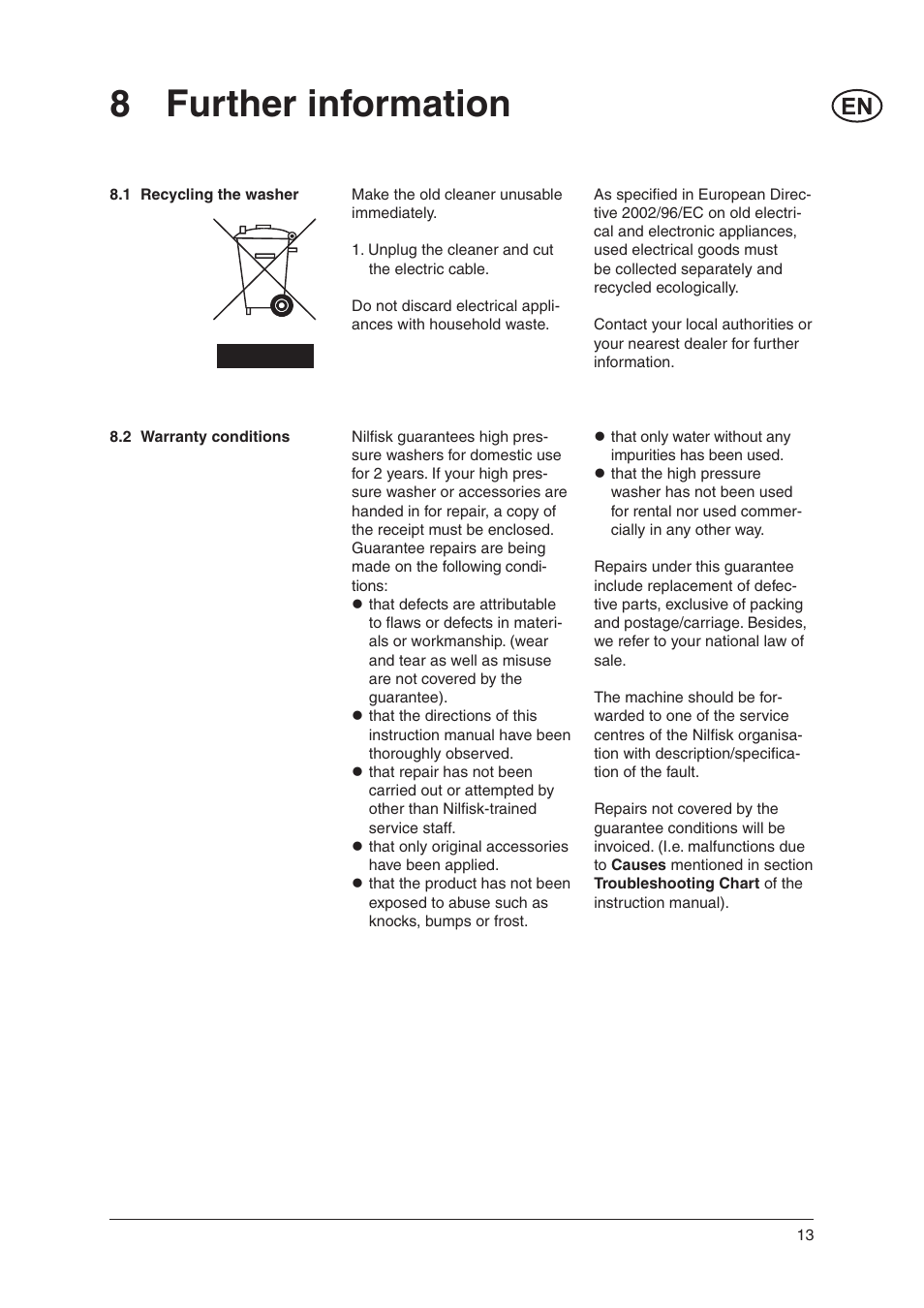 8 further information | Nilfisk-Advance America C 100.5 User Manual | Page 12 / 16