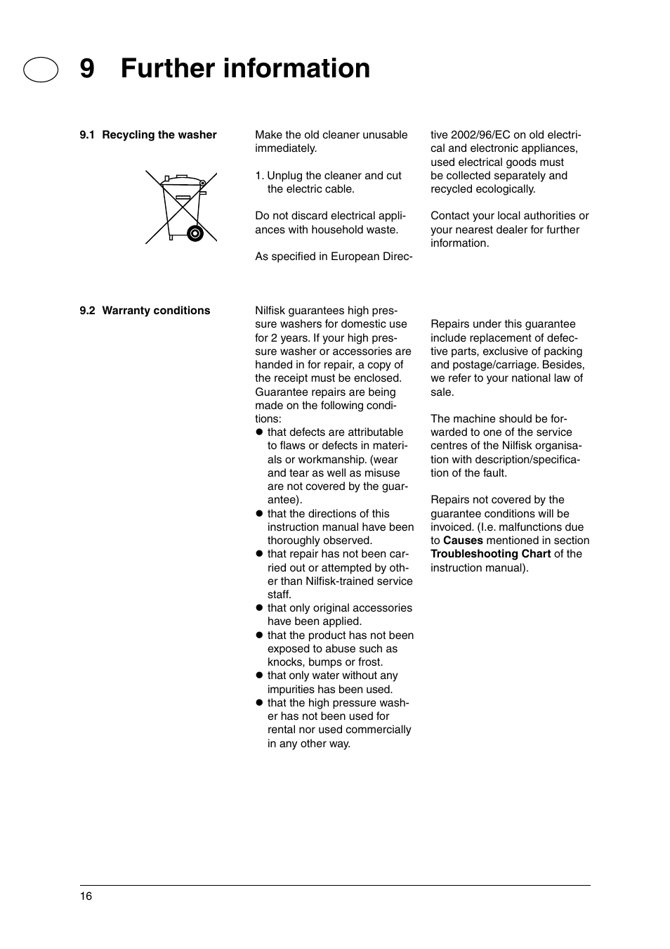 9 further information | Nilfisk-Advance America P 130.2 User Manual | Page 16 / 20