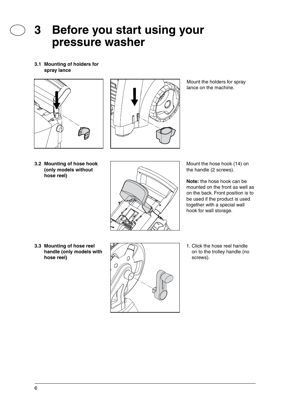 3 before you start using your pressure washer | Nilfisk-Advance America P 130.2 User Manual | Page 6 / 20