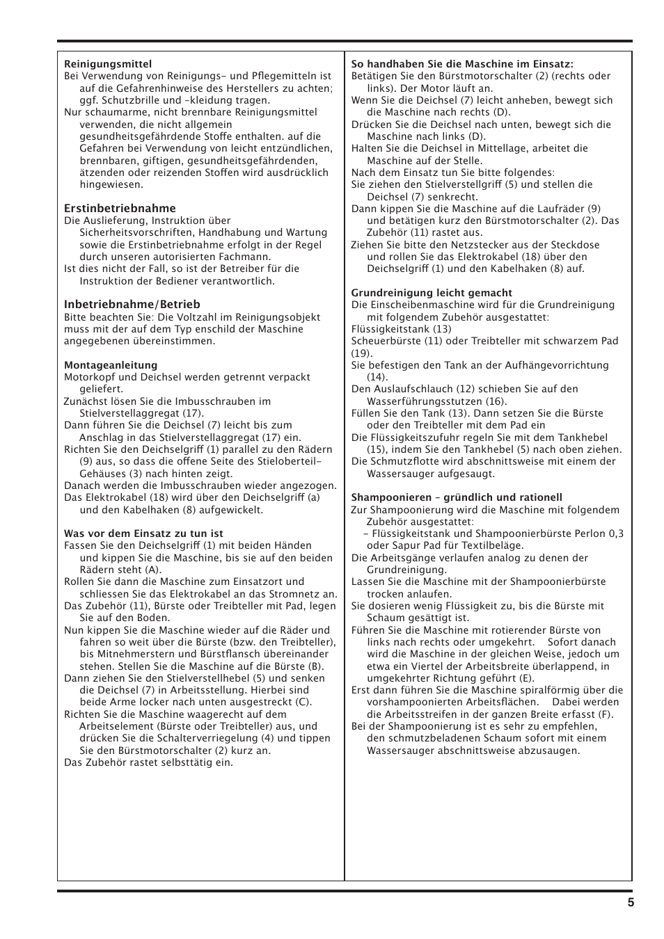 Nilfisk-Advance America SD 43-400 User Manual | Page 5 / 70