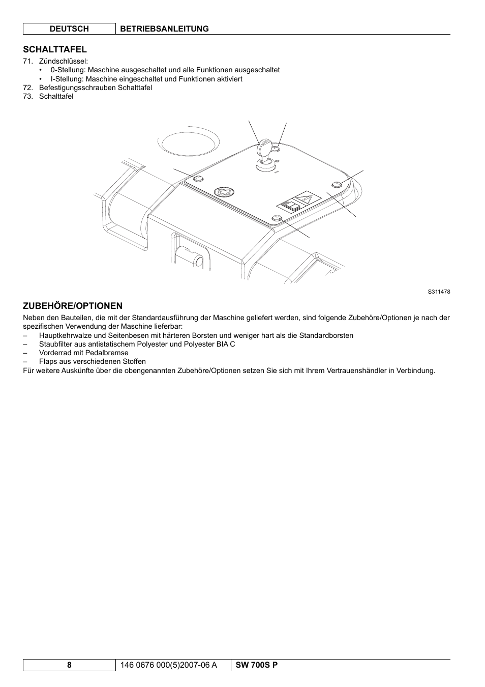 Nilfisk-Advance America SW 700S P User Manual | Page 10 / 84