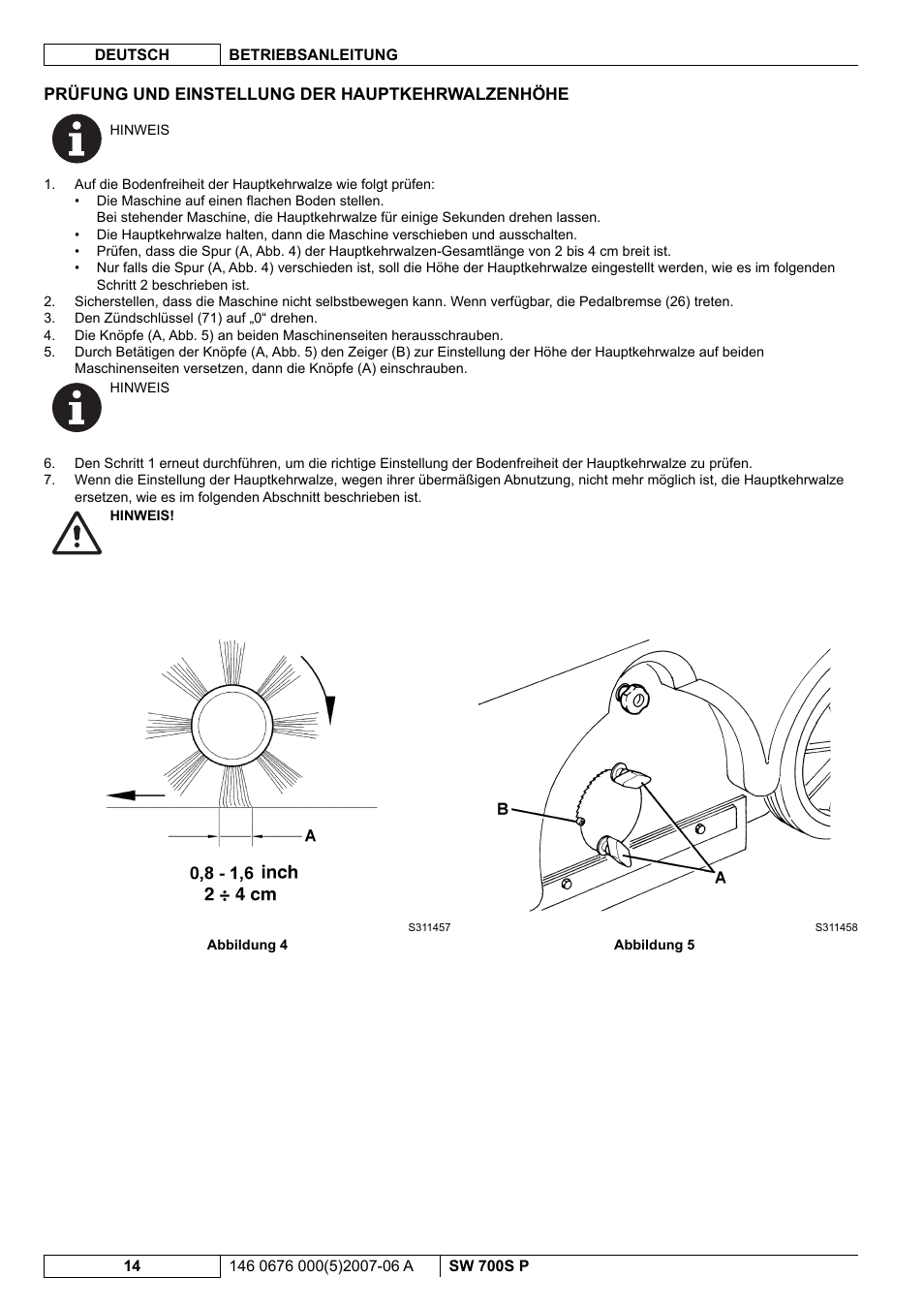 Nilfisk-Advance America SW 700S P User Manual | Page 16 / 84