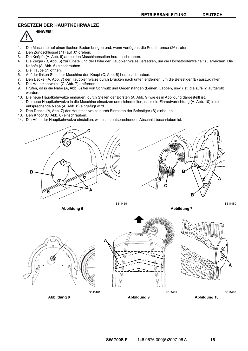 Nilfisk-Advance America SW 700S P User Manual | Page 17 / 84