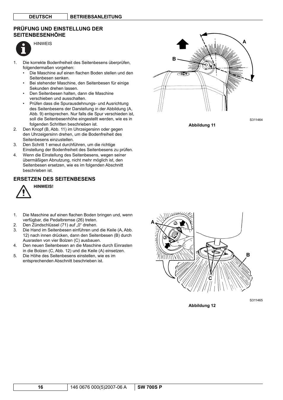 Nilfisk-Advance America SW 700S P User Manual | Page 18 / 84