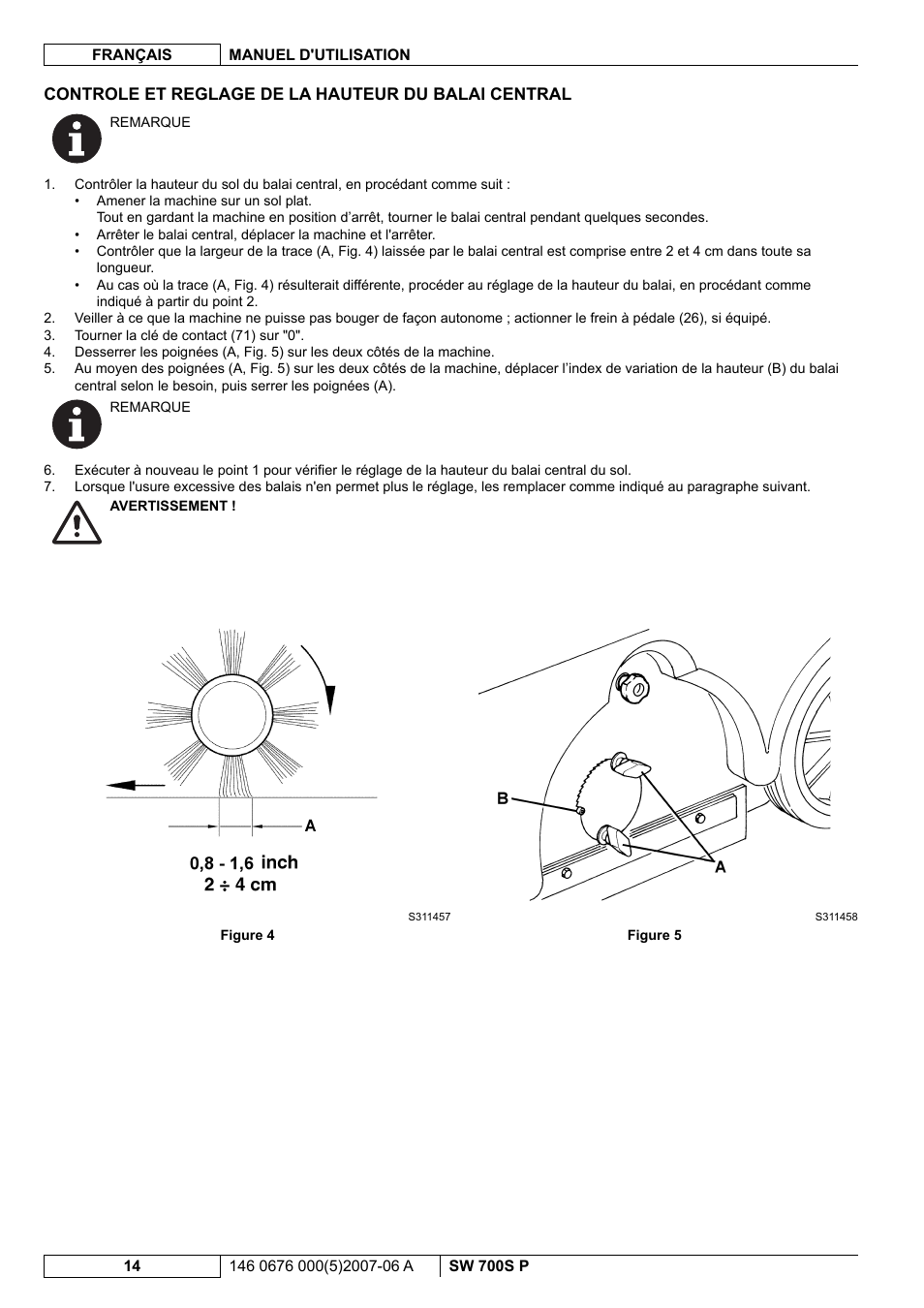 Nilfisk-Advance America SW 700S P User Manual | Page 36 / 84