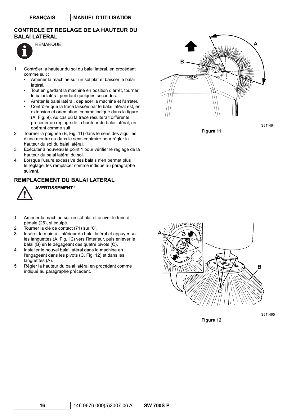 Nilfisk-Advance America SW 700S P User Manual | Page 38 / 84