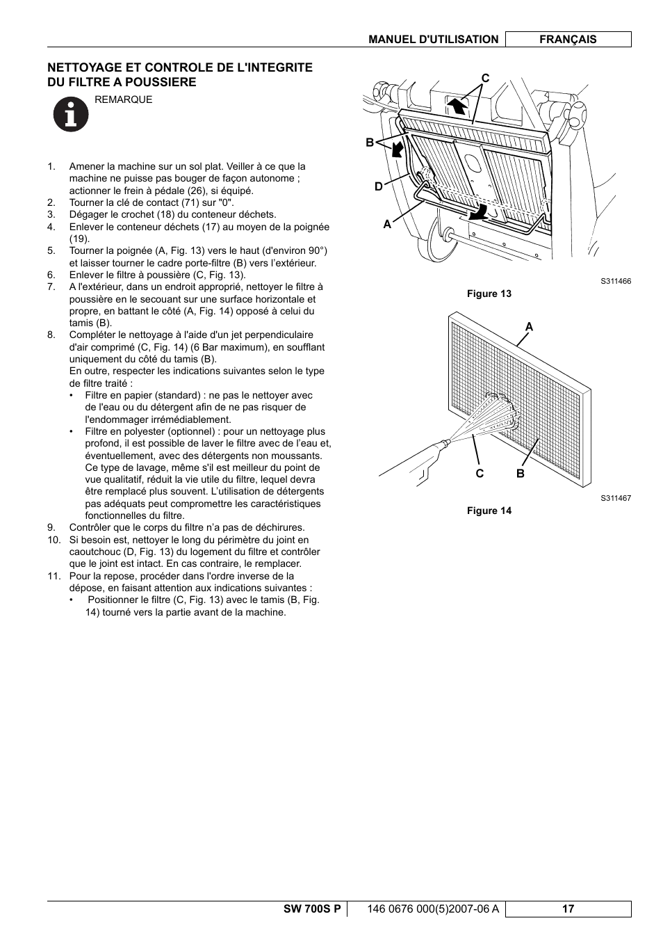 Nilfisk-Advance America SW 700S P User Manual | Page 39 / 84