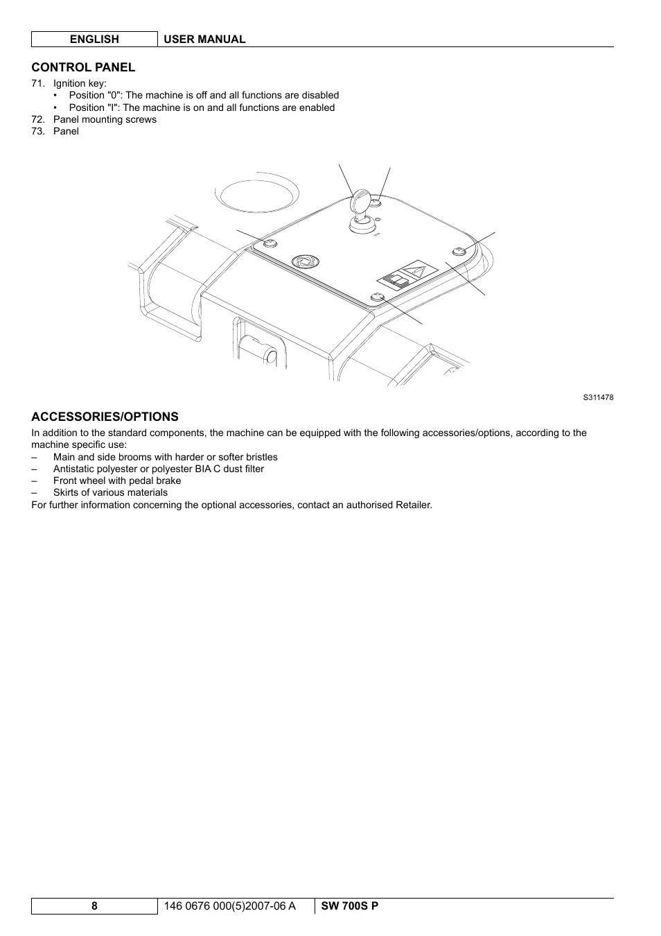 Nilfisk-Advance America SW 700S P User Manual | Page 50 / 84