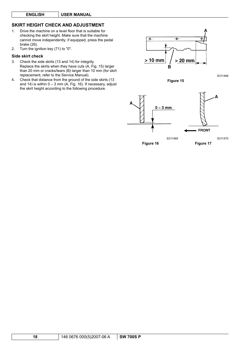 Nilfisk-Advance America SW 700S P User Manual | Page 60 / 84