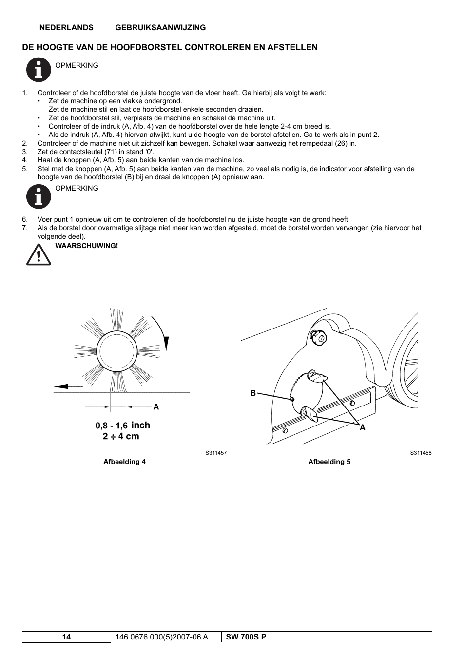 Nilfisk-Advance America SW 700S P User Manual | Page 76 / 84