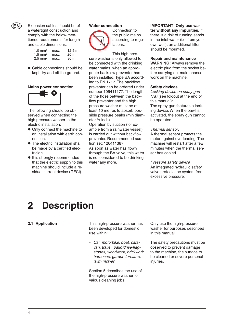 2 description | Nilfisk-Advance America E 140.2 User Manual | Page 4 / 19