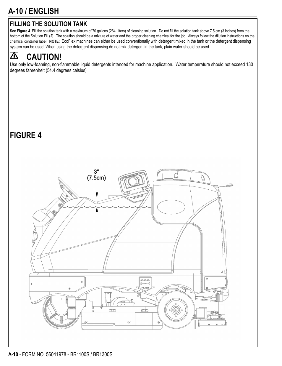 Caution, A-10 / english, Figure | Nilfisk-Advance America ECOFLEX BR1100S User Manual | Page 10 / 50