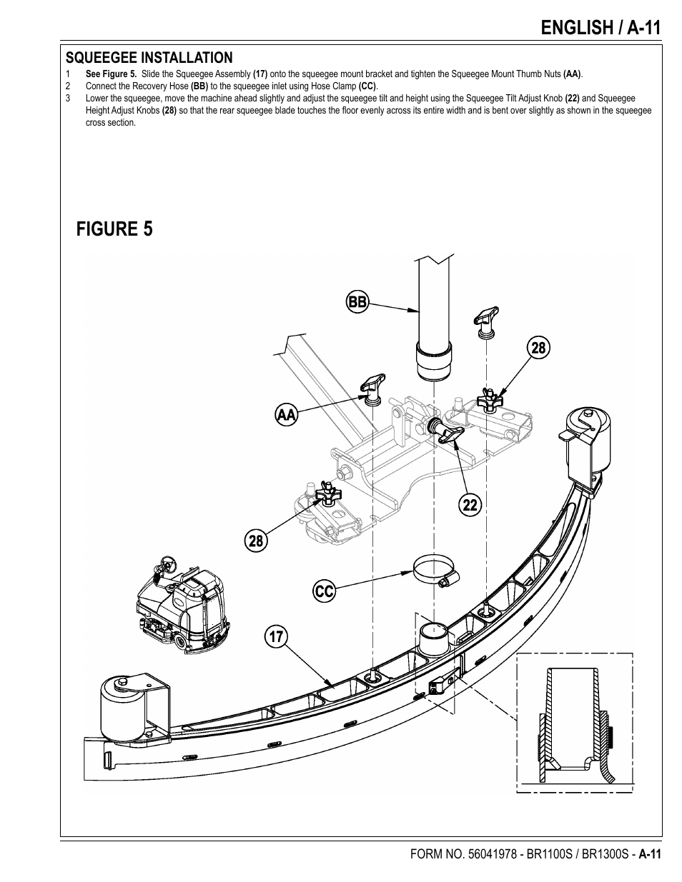 English / a-11, Figure | Nilfisk-Advance America ECOFLEX BR1100S User Manual | Page 11 / 50