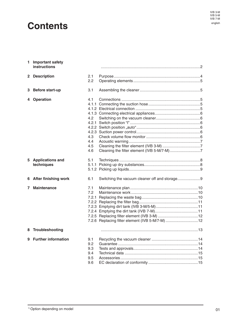 Nilfisk-Advance America IVB 7-M User Manual | Page 3 / 18