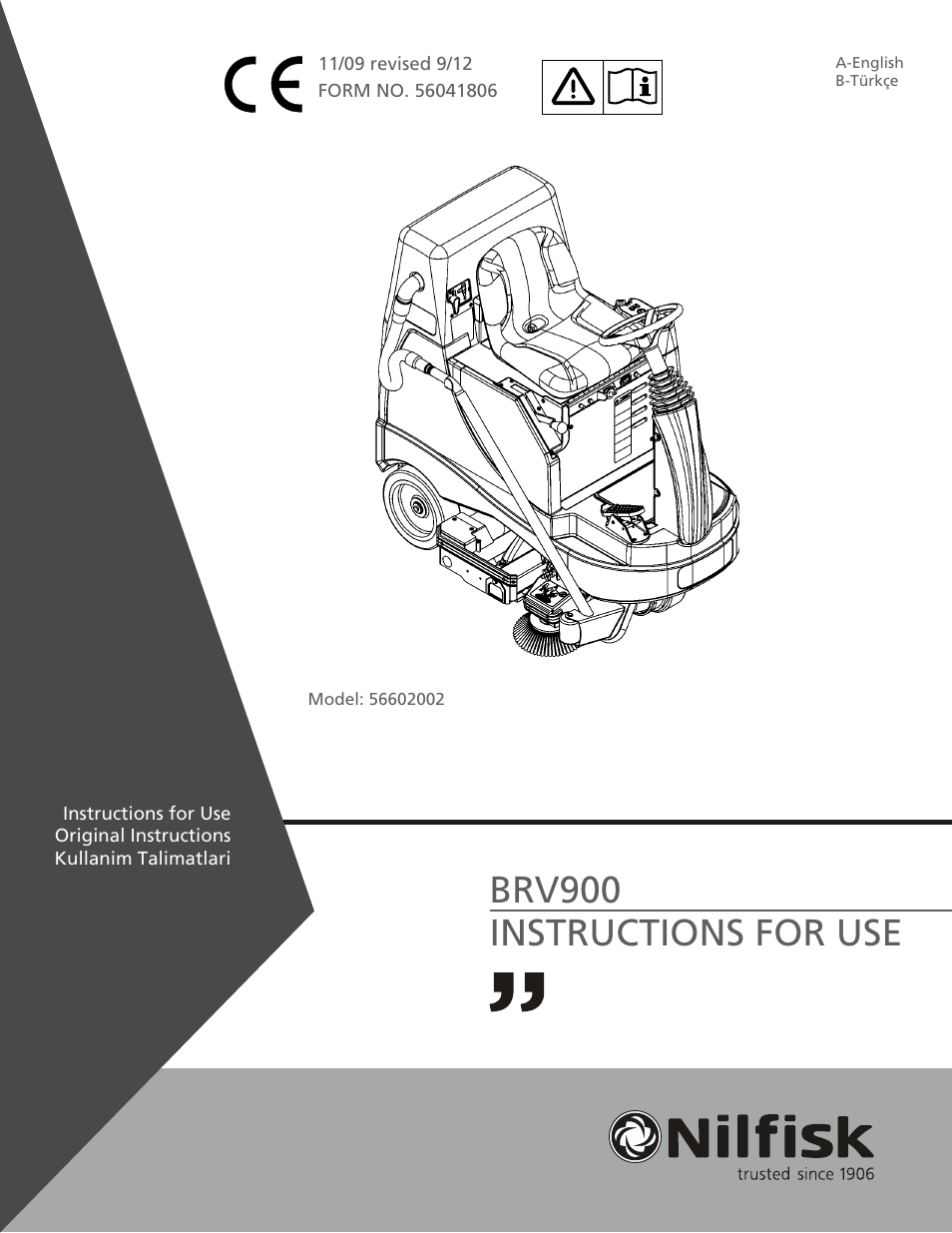 Nilfisk-Advance America BRV 900 User Manual | 32 pages