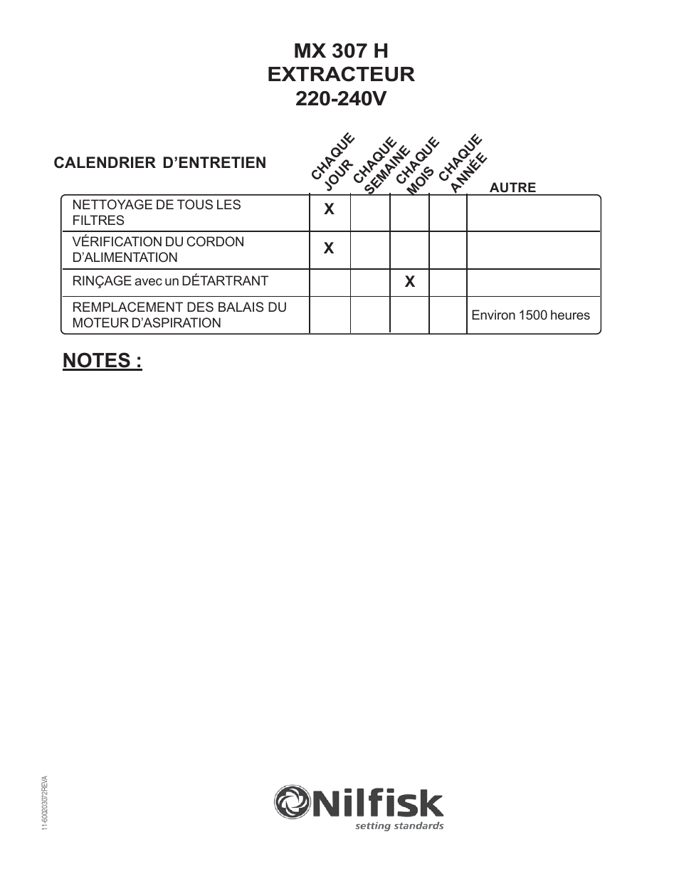 Nilfisk-Advance America MX 307 H User Manual | Page 18 / 72