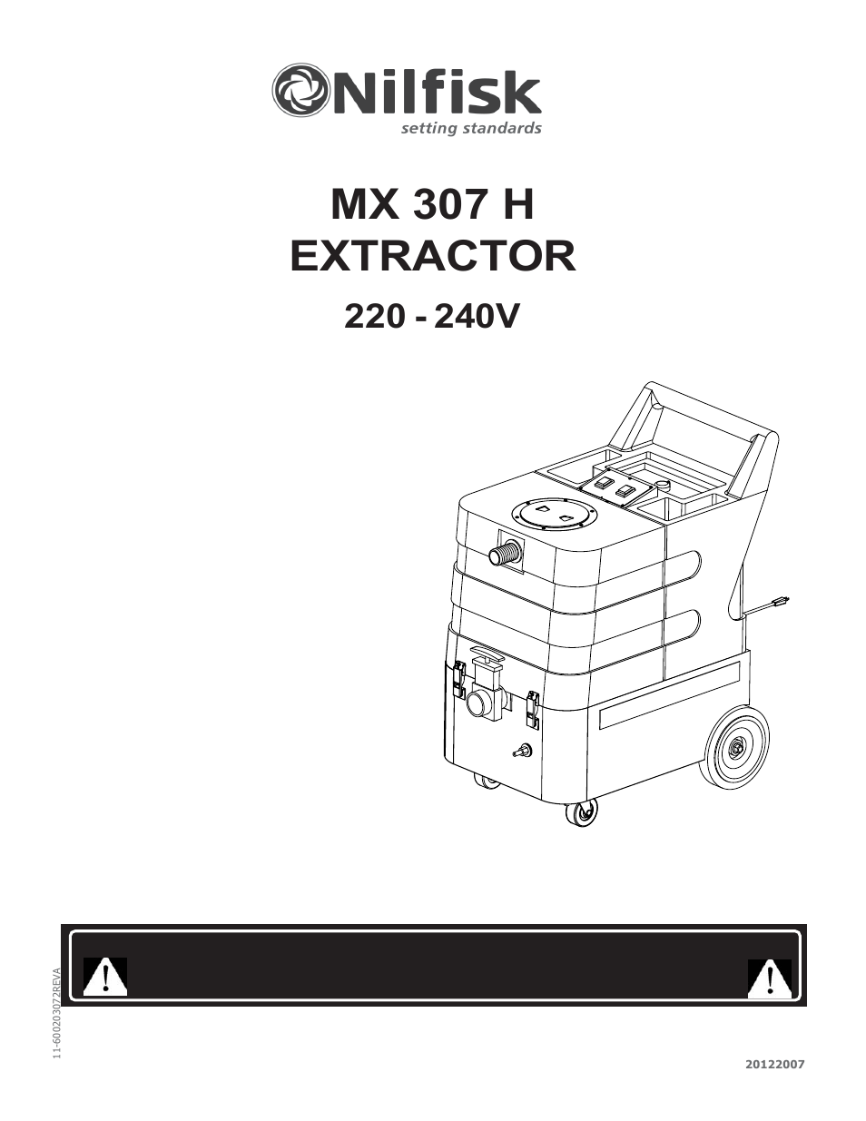 Mx 307 h extractor | Nilfisk-Advance America MX 307 H User Manual | Page 19 / 72