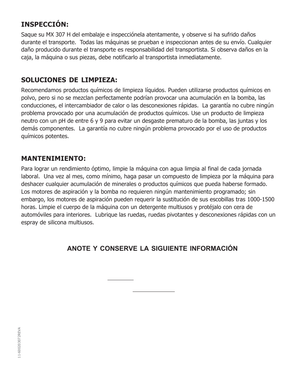 Nilfisk-Advance America MX 307 H User Manual | Page 21 / 72
