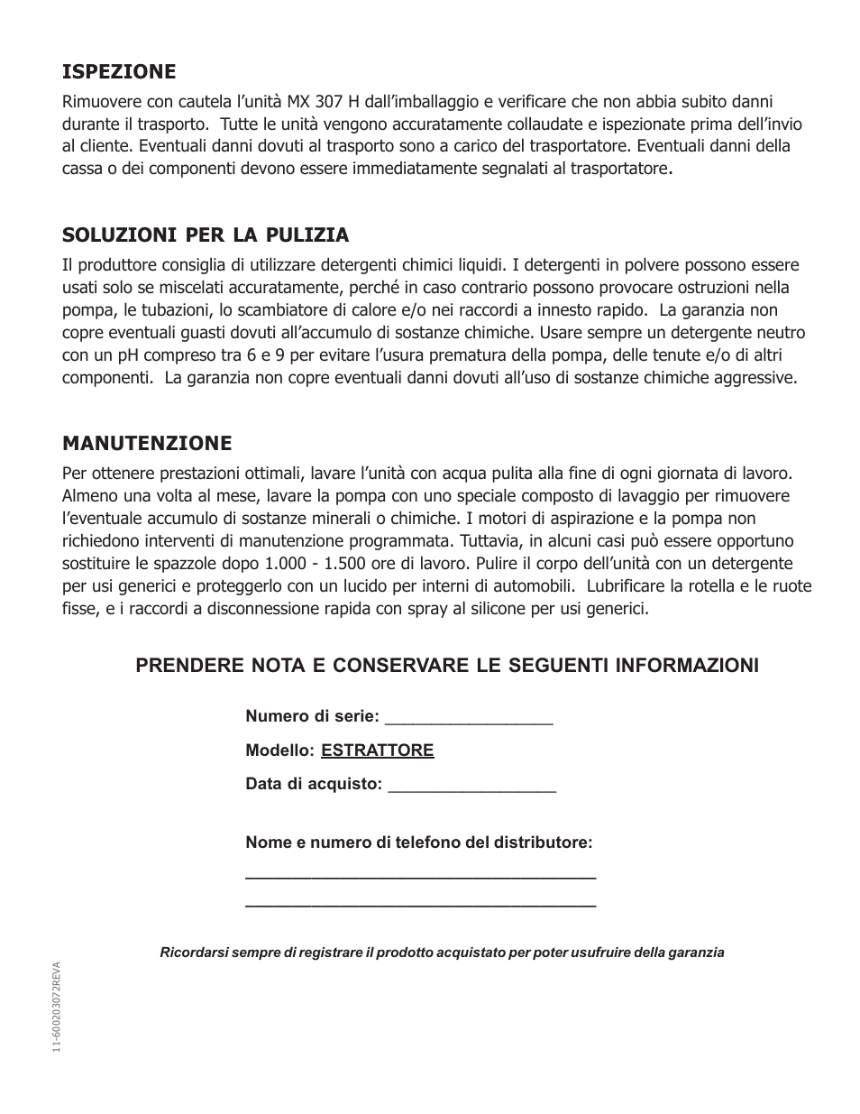 Nilfisk-Advance America MX 307 H User Manual | Page 30 / 72