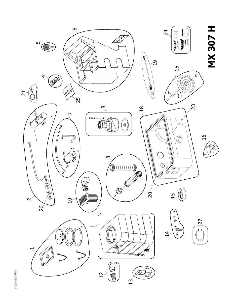 Mx 307 h | Nilfisk-Advance America MX 307 H User Manual | Page 42 / 72