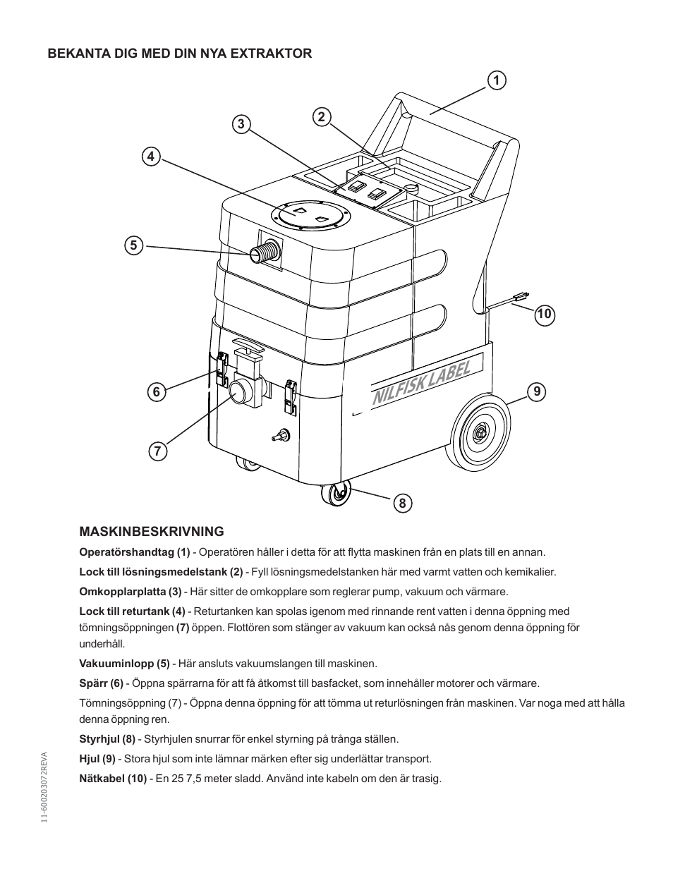 Nilfisk l abel | Nilfisk-Advance America MX 307 H User Manual | Page 49 / 72