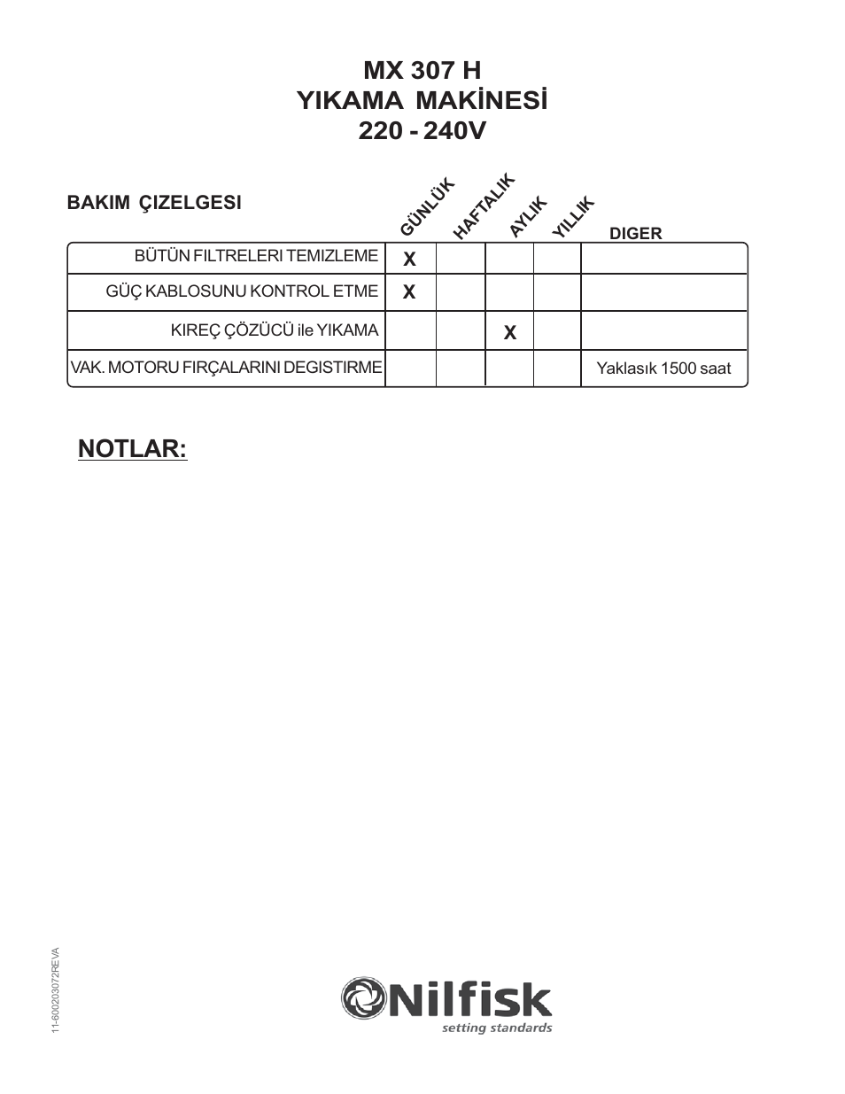 Nilfisk-Advance America MX 307 H User Manual | Page 63 / 72