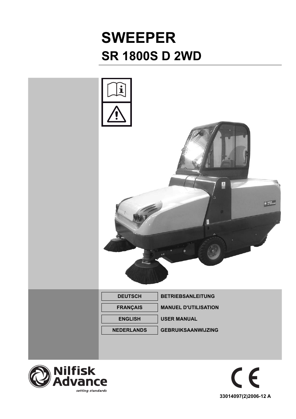 Nilfisk-Advance America SR 1800S 2WD User Manual | 118 pages