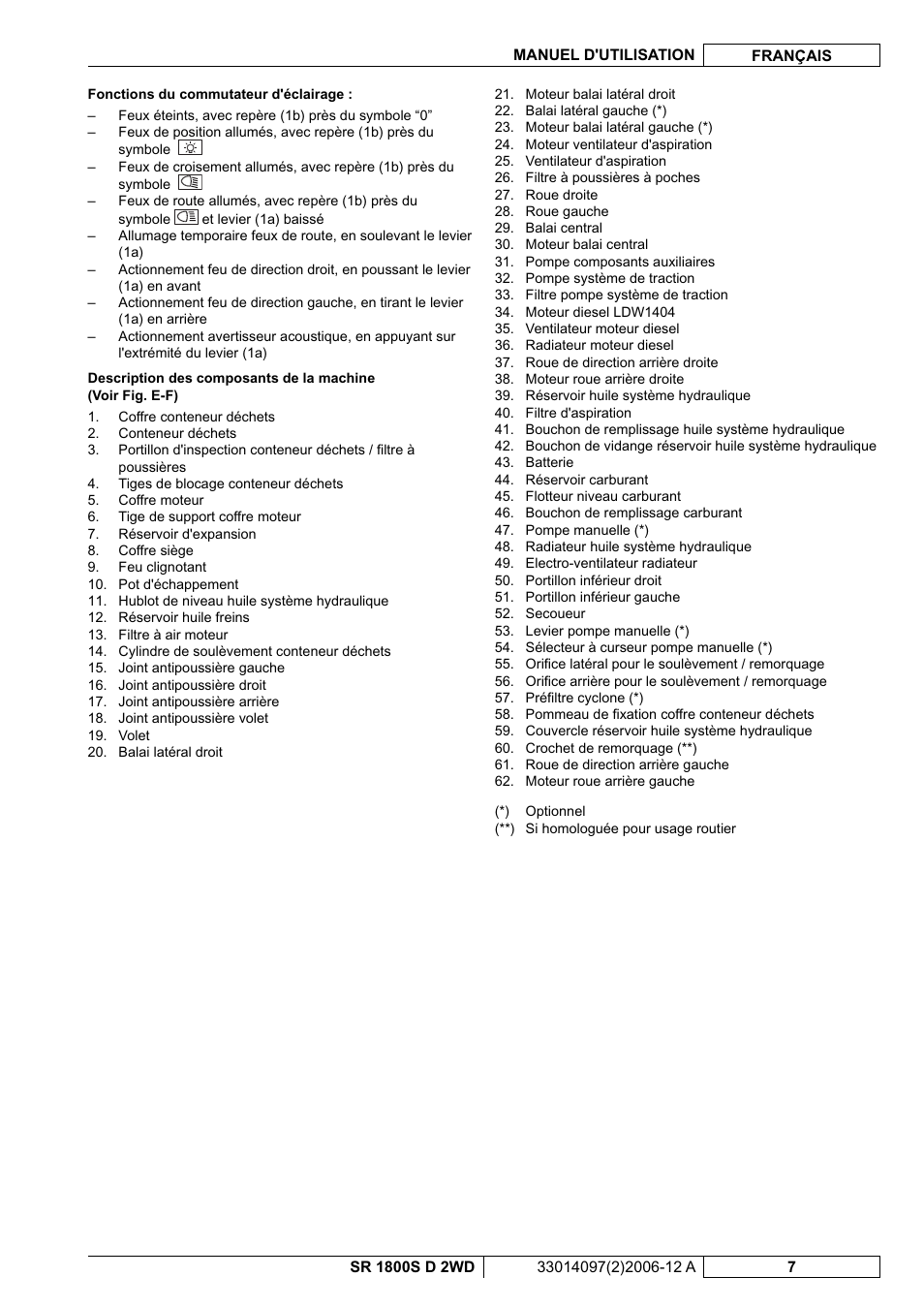 Nilfisk-Advance America SR 1800S 2WD User Manual | Page 35 / 118