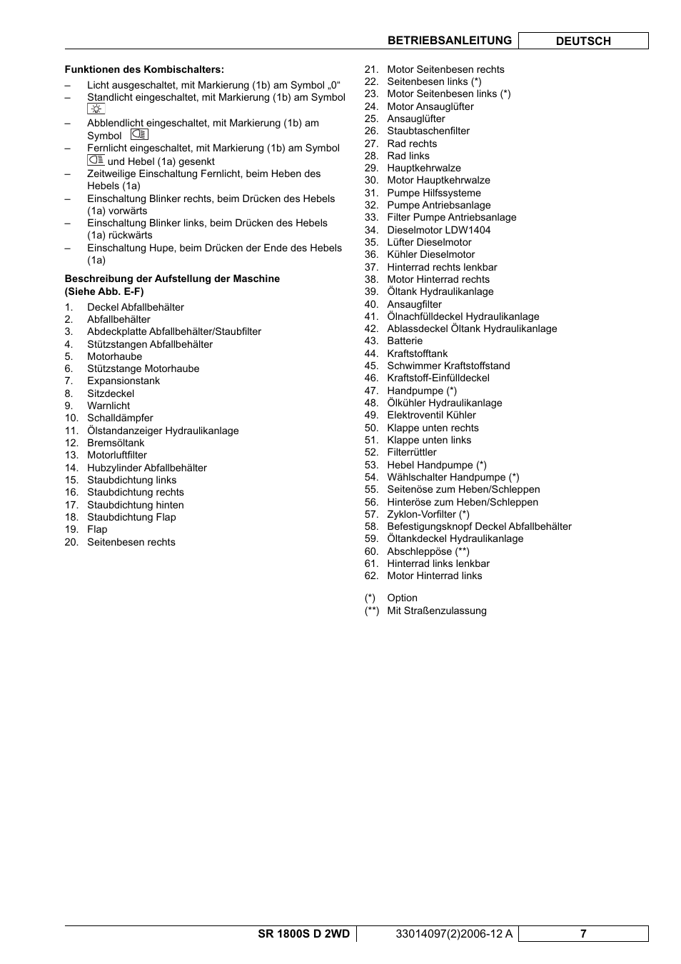 Nilfisk-Advance America SR 1800S 2WD User Manual | Page 9 / 118