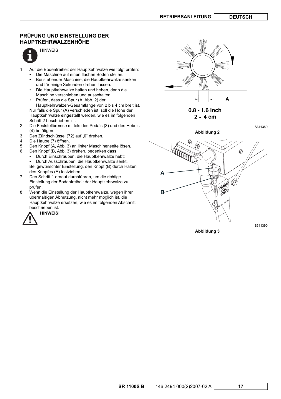 Nilfisk-Advance America SWEEPER SR 1100S B User Manual | Page 19 / 100